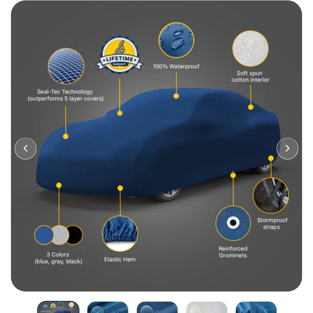 Blue Car Cover - Picture 2 of 4